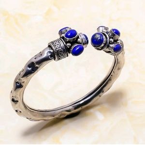 New Lapis Lazuli Silver Cuff Bracelet.